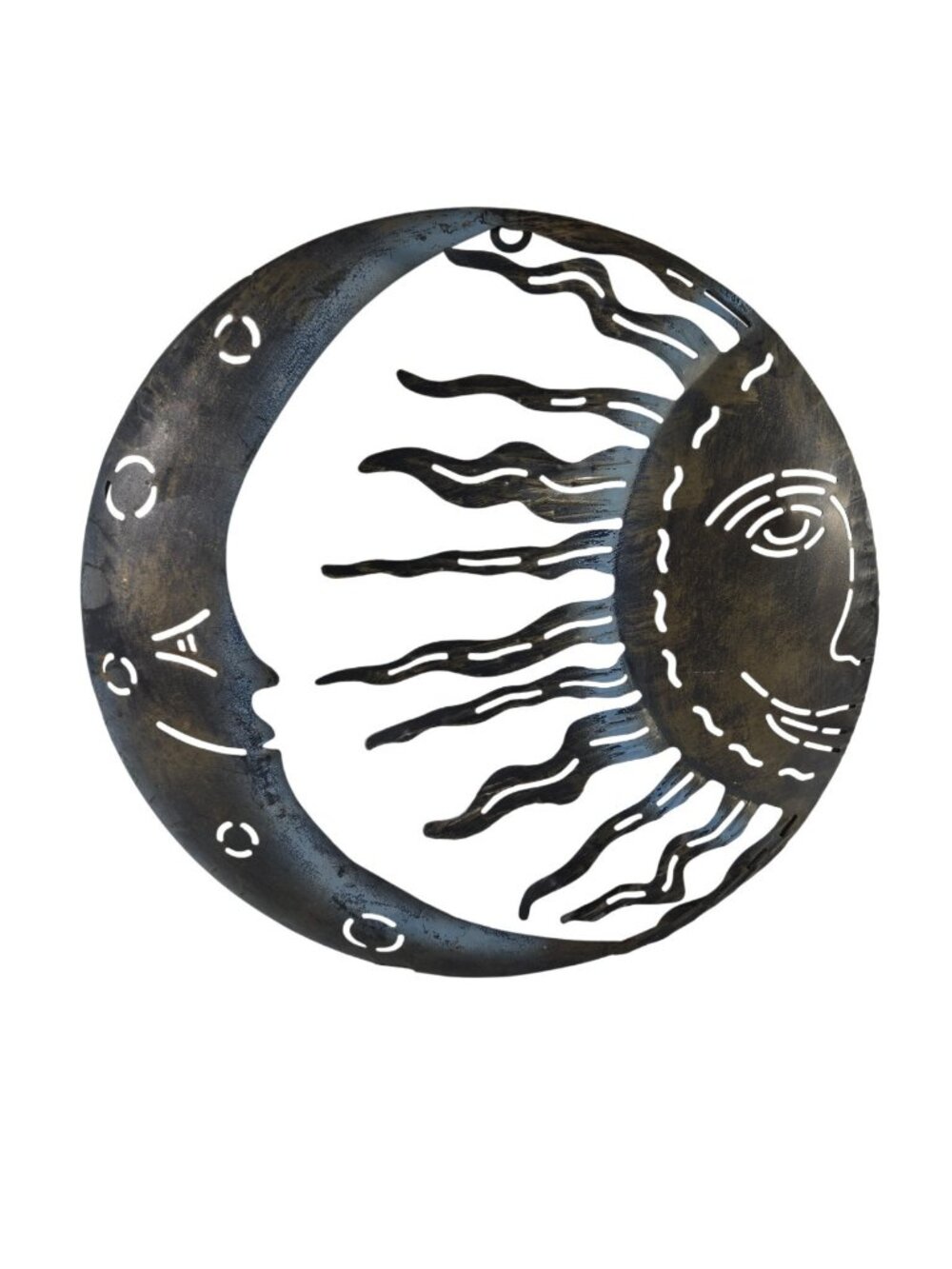 Celestial Metal Art Wall Hanging Moon Sun Whimsigoth